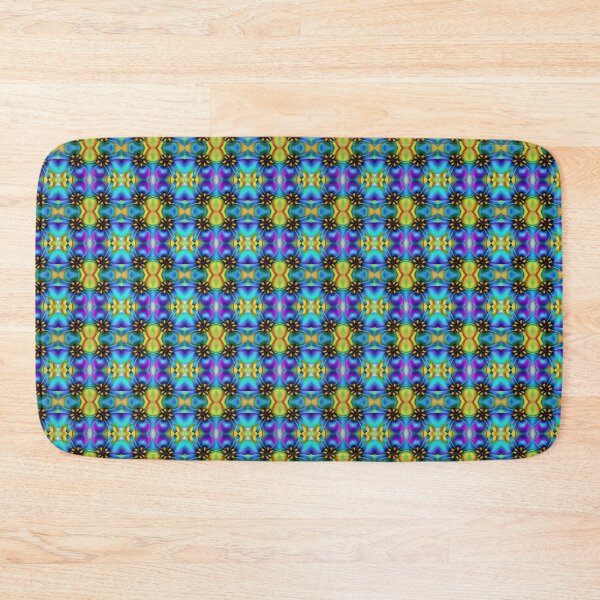 Item preview, Blue Flower Gold Thread Pattern.  designed and sold by DEKA777.