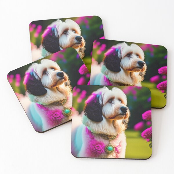 Item preview, Aussiedoodle Glowing In The Backyard designed and sold by Nocturne  Paws.