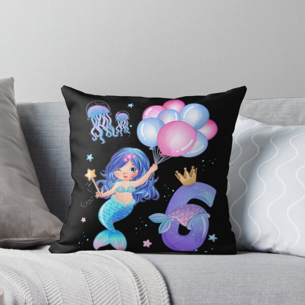 Item preview, Mermaid Birthday Shirt - Girls 6 Years designed and sold by Shirt-Designs.