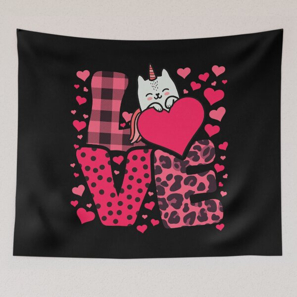 Item preview, Cute Kawaii Valentine Caticorn Love Hearts Valentines Day designed and sold by JokeGysen.
