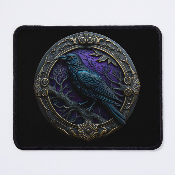 Item preview, Raven Amulet - Gothic Medal / Talisman of a Raven, Transparent, Very High Resolution - Original Artwork designed and sold by CloudofKnowing.