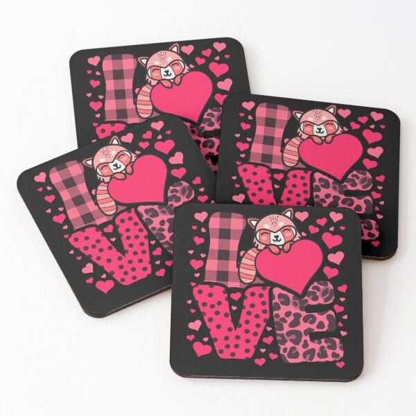 Item preview, Cute Kawaii Valentine Red Panda Love Hearts Valentines Day designed and sold by JokeGysen.