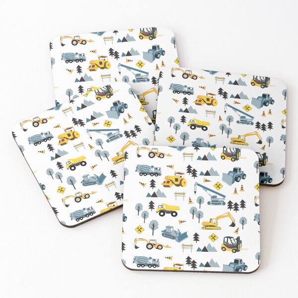 Item preview, Blue Construction Trucks & Site Theme Pattern designed and sold by idovedesign.