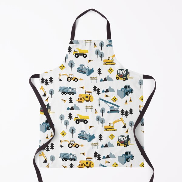 Item preview, Blue Construction Trucks & Site Theme Pattern designed and sold by idovedesign.