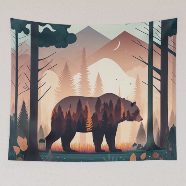 Item preview, Bear in the forest art work designed and sold by Maryberry96.