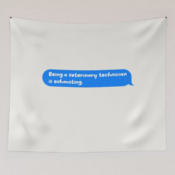 Item preview, Being An Adult Is Exhausting Funny Text Message Veterinary Technician designed and sold by CandyDroidMerch.