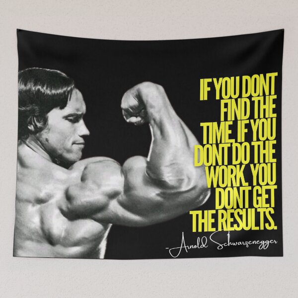 Item preview, ARNOLD SCHWARZENEGGER - FIND THE TIME QUOTE designed and sold by HeavyLiftGift.