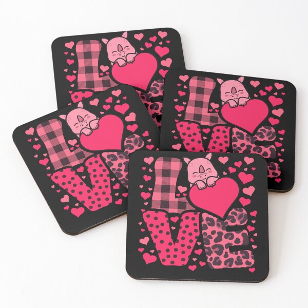 Artikelvorschau, Süße Kawaii Valentine Rhino Love Hearts Valentinstag entworfen und verkauft von JokeGysen.