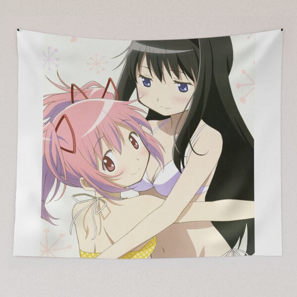 Item preview, madoka and homura swimsuit official art designed and sold by axoneen.