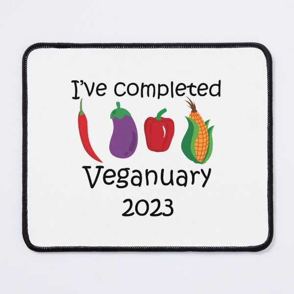 Item preview, Completed veganuary 2023 with vegetables design designed and sold by EmeraldeaArt.