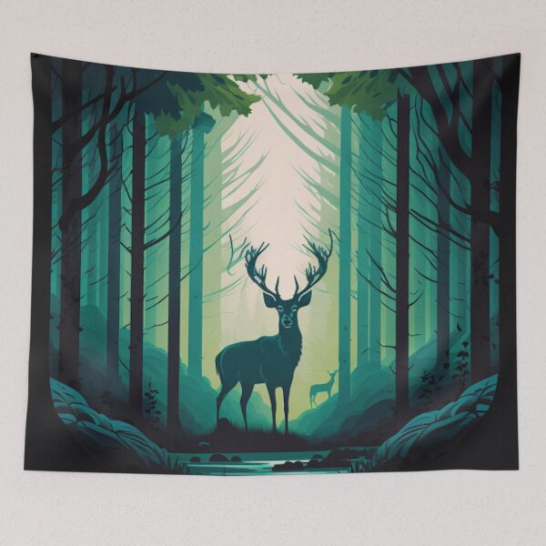 Item preview, Deer in the forest art work designed and sold by Maryberry96.