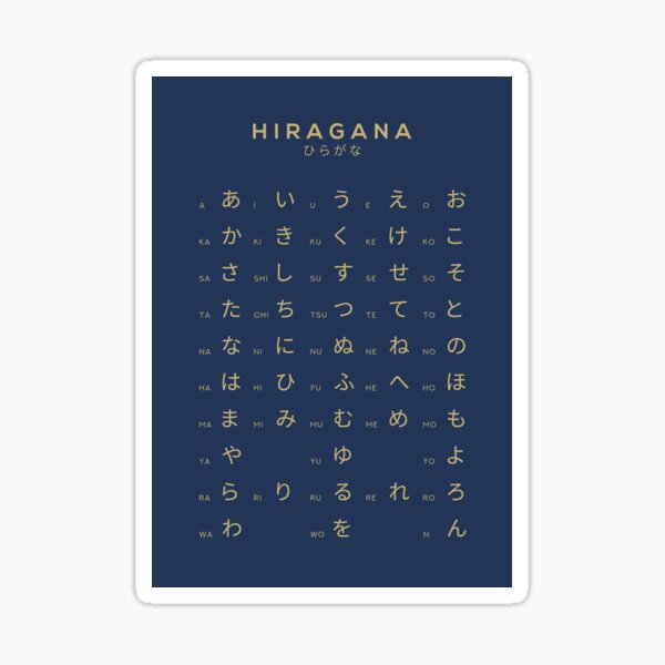 Hiragana Stickers - Small Type - NipponShop