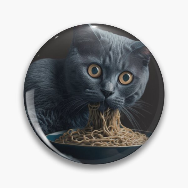 Item preview, cat eating spaghetti designed and sold by Paintandgo.