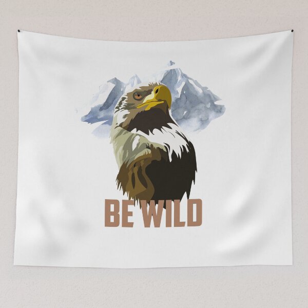 Item preview, Be Wild! Regal Eagle with Majestic Grey Mountain Peaks in Background Design designed and sold by Lost-World-Shop.