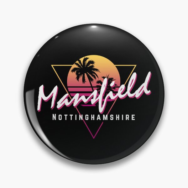 Item preview, Funny 80s Retro Sunset 'Mansfield' Nottinghamshire designed and sold by dinosareforever.