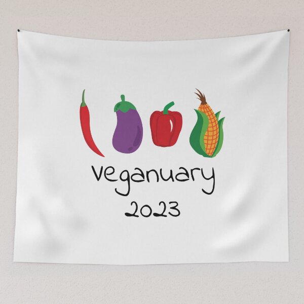 Item preview, veganuary 2023 with vegetables design designed and sold by EmeraldeaArt.
