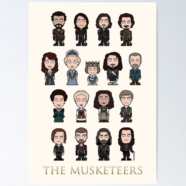 Item preview, The Musketeers cast (poster/card/notebook) designed and sold by redscharlach.