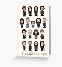 The Musketeers cast (poster/card/notebook) Greeting Card