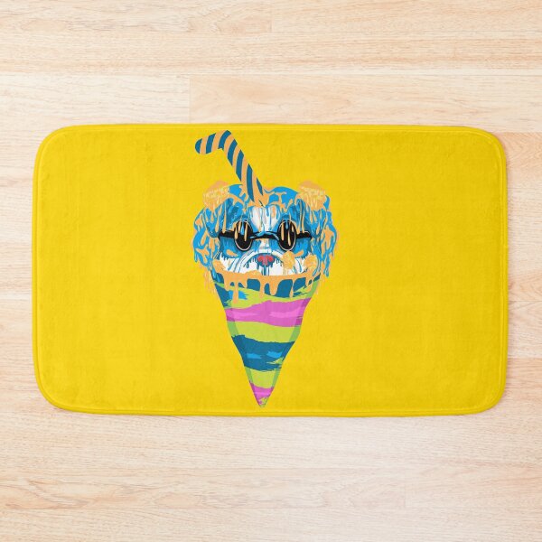 Item preview, grime art blue dog cheese ice cream illustration designed and sold by AmsaOza.