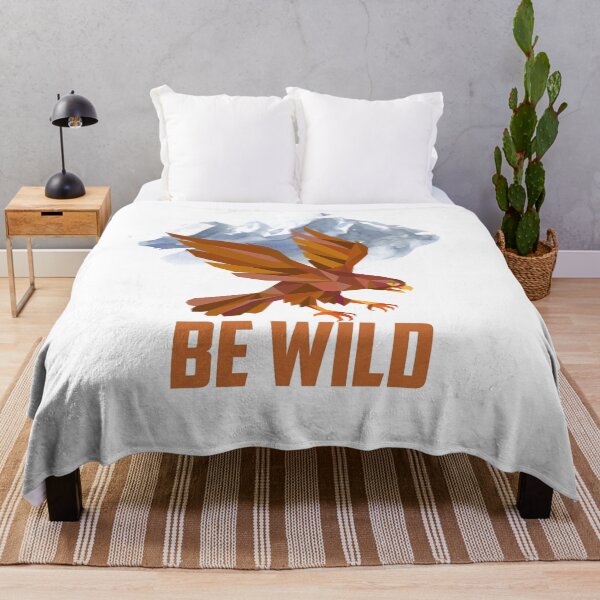 Item preview, Be Wild! Hawk in Flight with Majestic Grey Mountain Peaks in Background Graphic Design designed and sold by Lost-World-Shop.