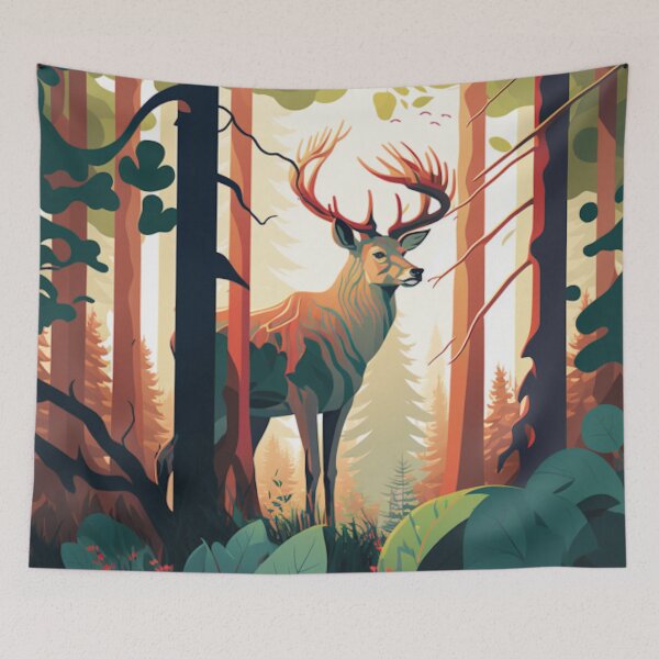 Item preview, Deer in the forest art work designed and sold by Maryberry96.