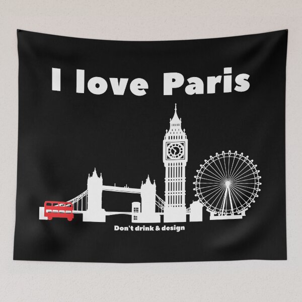 Item preview, City Paris London skyline design comedy designed and sold by popanato.