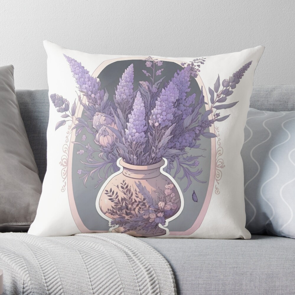 Lavender on sale throw pillows