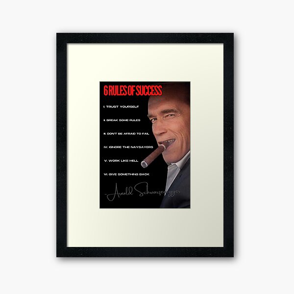 Artikel-Vorschau von 6 REGELN DES ERFOLGES – ARNOLD SCHWARZENEGGER, designt und verkauft von HeavyLiftGift.