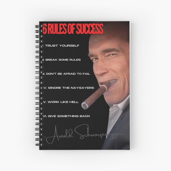 Item preview, 6 RULES OF SUCCESS - ARNOLD SCHWARZENEGGER designed and sold by HeavyLiftGift.