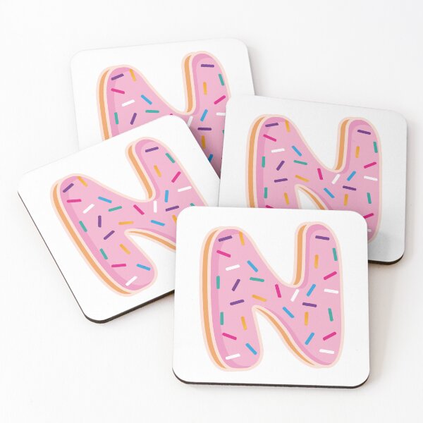 Item preview, Pink Donut Sprinkles letter N designed and sold by ITCHAWAWAA.
