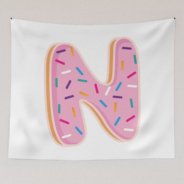 Item preview, Pink Donut Sprinkles letter N designed and sold by ITCHAWAWAA.