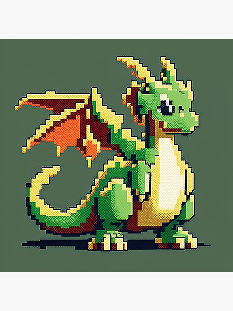 Pokemon Dragonite Pixel Art – BRIK