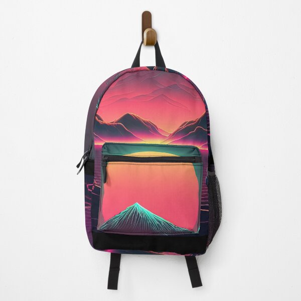 Item preview, A Mountain Sunset in the Retro-Future designed and sold by Mullet Monkey.