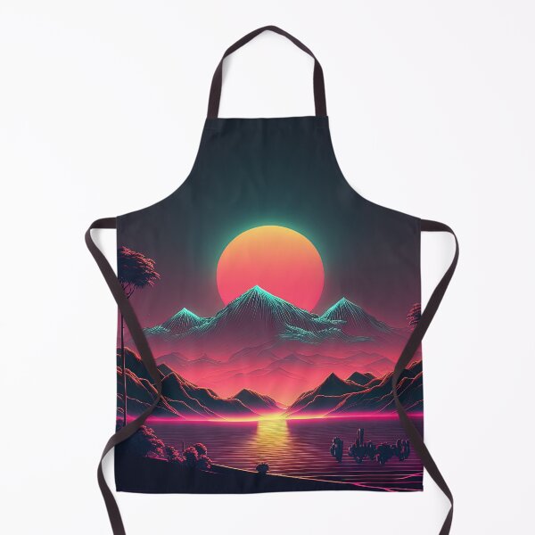 Item preview, A Mountain Sunset in the Retro-Future designed and sold by Mullet Monkey.