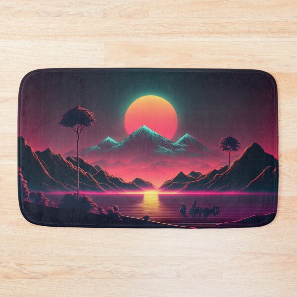 Item preview, A Mountain Sunset in the Retro-Future designed and sold by Mullet Monkey.