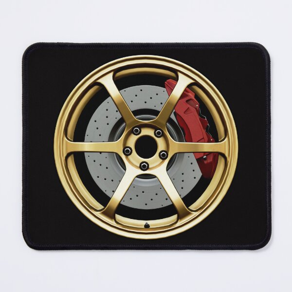 Item preview, Gold JDM Wheel with red brake caliper designed and sold by ApexFibers.