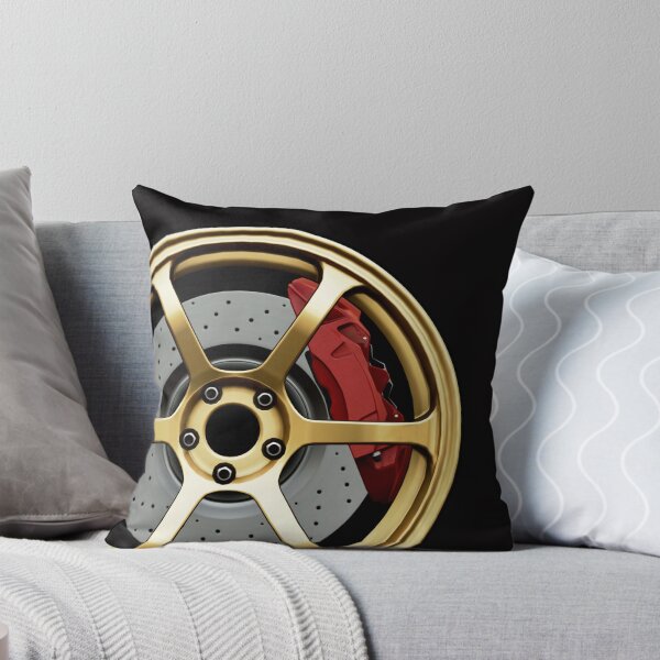 Item preview, Gold JDM Wheel with red brake caliper designed and sold by ApexFibers.