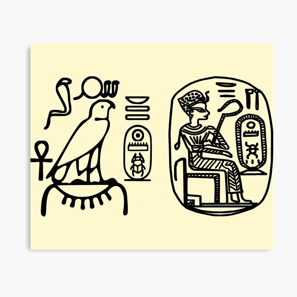 Agypten Hieroglyphen Agyptische Symbole Und Schrift T Shirt Metallbild Von Stickersandtees Redbubble