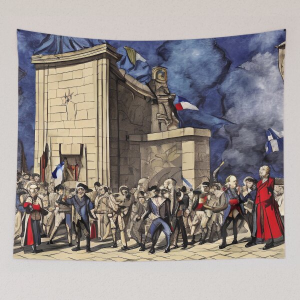 Item preview, French revolution 1789, the starving people mass and storm in revolt designed and sold by StedeBonnet.