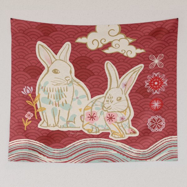 Item preview, Chinese Lunar New Year Water Bunnies designed and sold by Daniela Glassop.