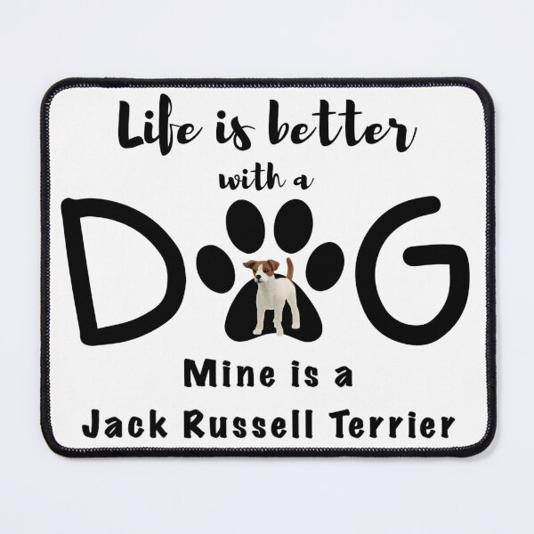 Artikelvorschau, Das Leben ist besser mit einem Hund, meiner ist ein Jack Russell Terrier entworfen und verkauft von redDottyDesign.