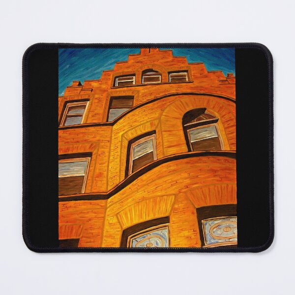 Item preview, 395 State, original art, urban architecture, orange building designed and sold by HBBArtShop.