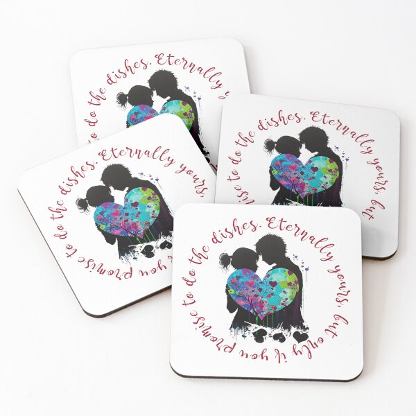 Item preview, Eternally yours, but only if you promise to do the dishes: A Cute and Adorable Valentine's Day Gift Featuring Hearts for Your Lover. designed and sold by BotTastic.
