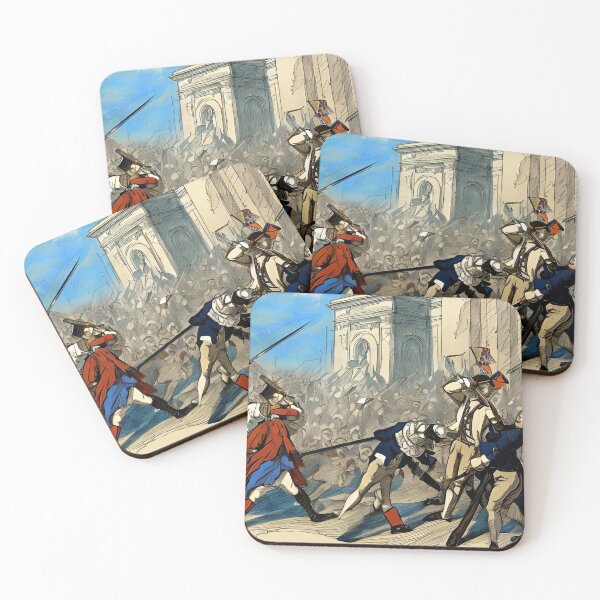 Item preview, Massacre of the French Revolution 1789 - The Peasants fight back in France - colour sketch designed and sold by StedeBonnet.