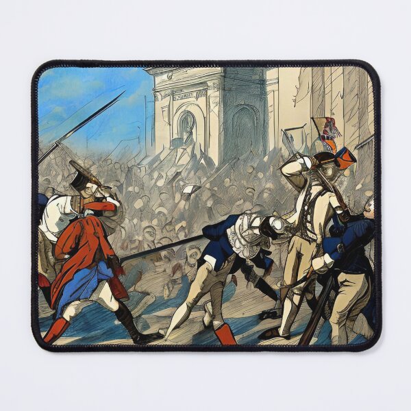 Item preview, Massacre of the French Revolution 1789 - The Peasants fight back in France - colour sketch designed and sold by StedeBonnet.