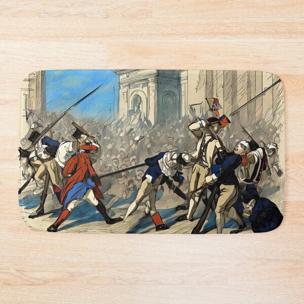 Item preview, Massacre of the French Revolution 1789 - The Peasants fight back in France - colour sketch designed and sold by StedeBonnet.