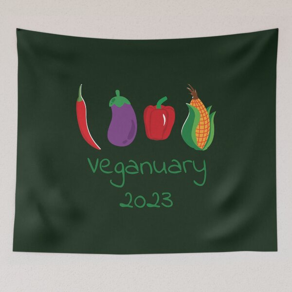 Item preview, veganuary 2023 with vegetables design designed and sold by EmeraldeaArt.