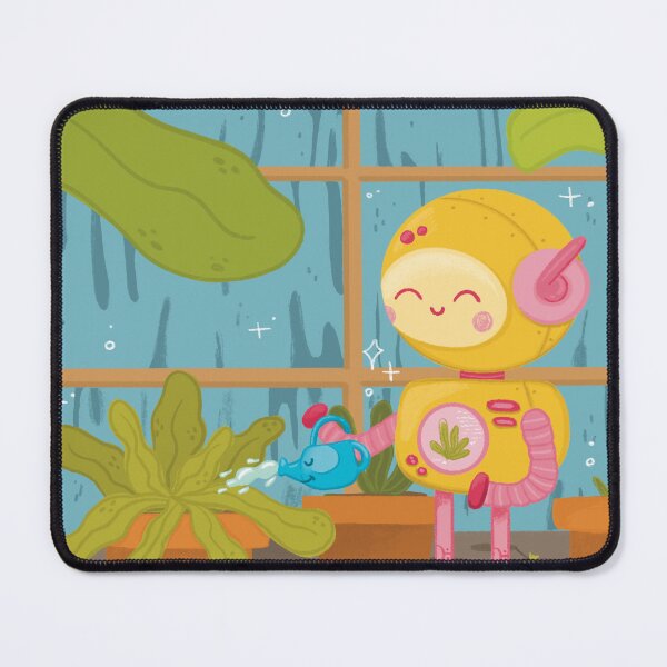 Artikelvorschau, Roboter-Gärtner-Illustration, Roboter, der Gartenarbeit liebt, niedliche Roboter-Illustrationen entworfen und verkauft von SleepyLilSloth.