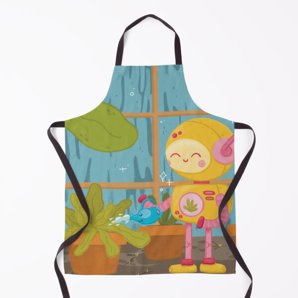 Item preview, Robot Gardener Illustration, Robot who loves Gardening, Cute Robot Illustrations designed and sold by SleepyLilSloth.