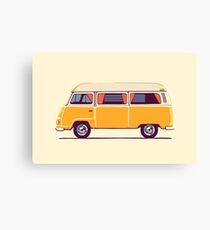 Vintage Hippie Camping Van Canvas Print